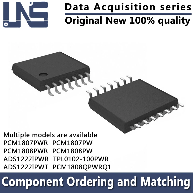 1PCS PCM1807PW PCM1808PW PCM1807PWR PCM1808PWR ADS1222IPWR ADS1222IPWT PCM1808QPWRQ1 TPL0102-100PWR TSSOP-14 Data Acquisition