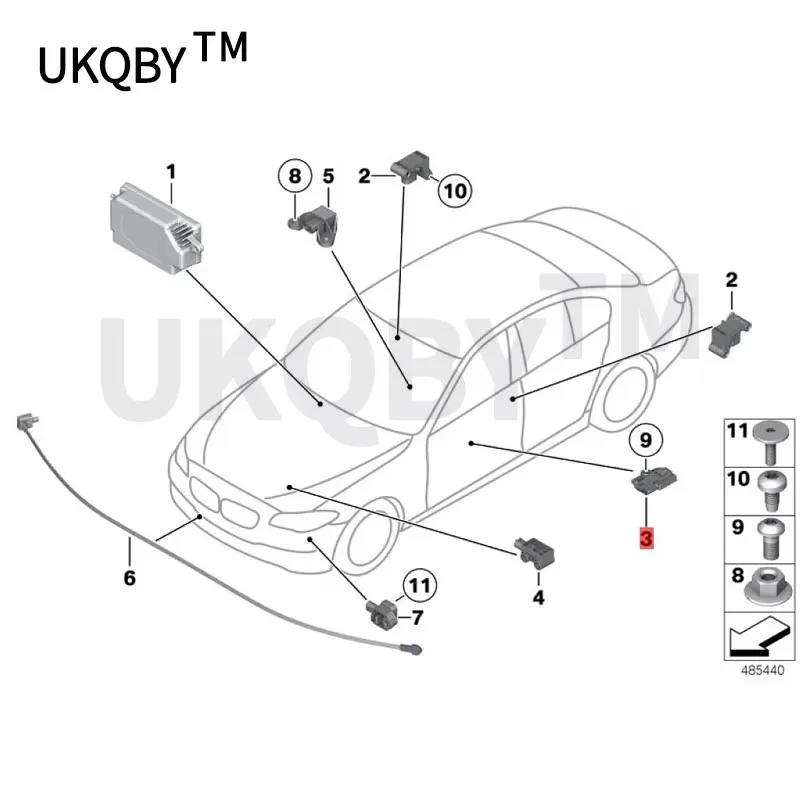 65779159311 Car door speed sensor 5 Series 7 Series F10 F18 F01 F02 740 730b mw525 528 535 520li Airbag impact sensor