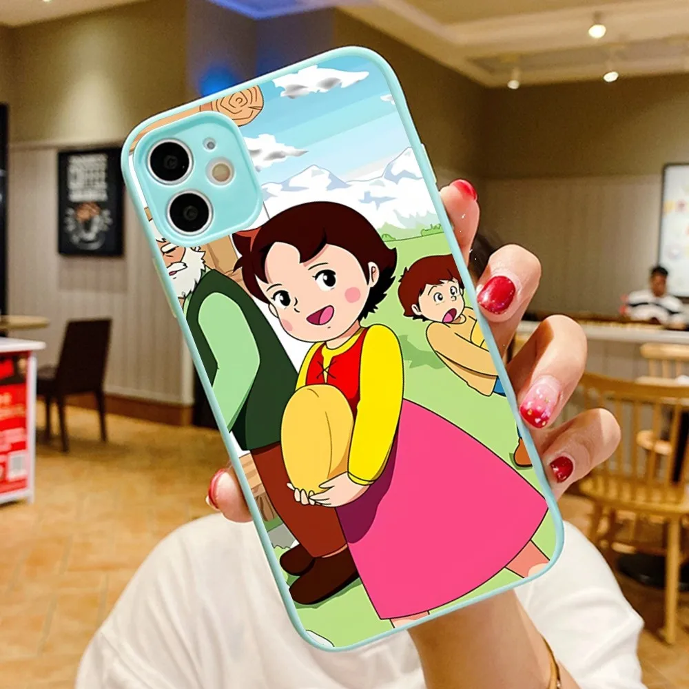 Cute Heidi Phone Case For IPhone 14 11 12 13 Mini Pro Max 8 7 Plus X XR XS MAX Translucent Matte Cover