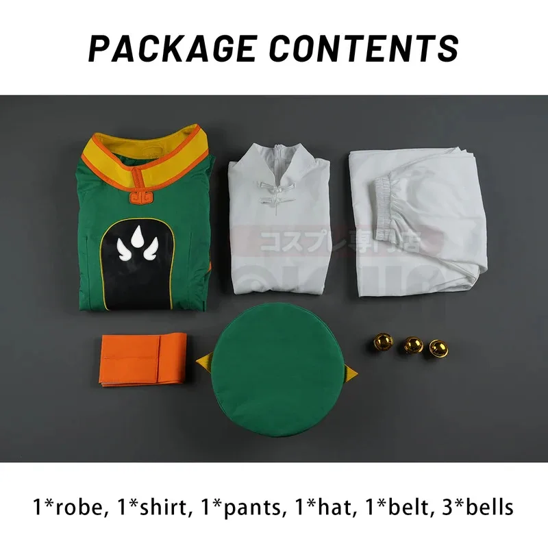 HOLOUN Cardcaptor 사쿠라 애니메이션 LI SYAORAN 코스프레 의상 가운 셔츠 바지 벨트 모자 벨 Cos Convention 할로윈 선물