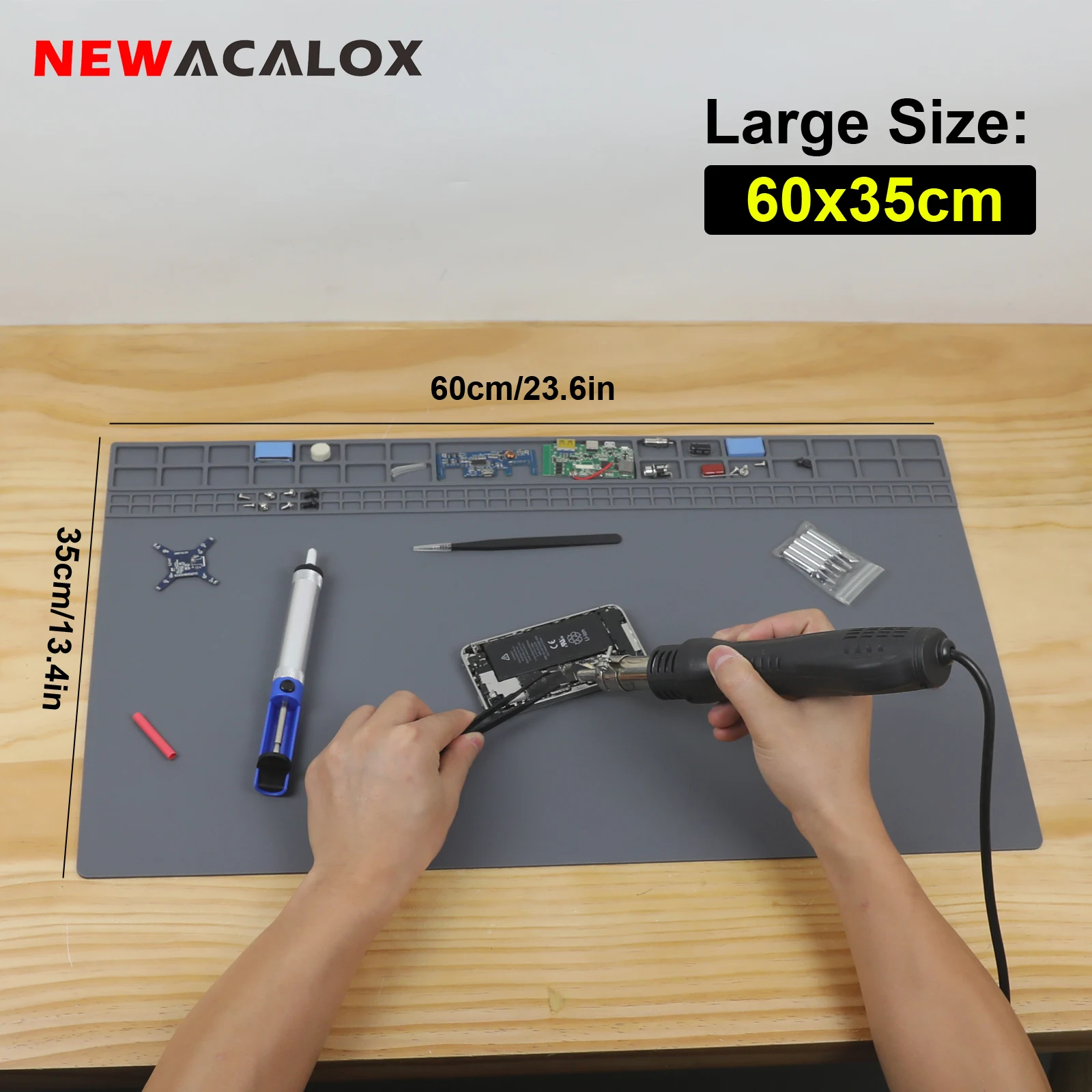 

Экстрактор дыма NEWACALOX 30 Вт для сварки, устройство для удаления дыма, сварочный вытяжной вентилятор с 2 гибкими ручками для пайки