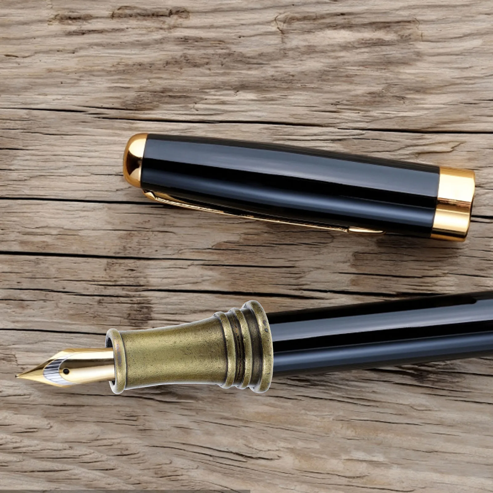 

3pcs Metal Holder Round Desk Organizer for Fountain Pens Brush Quills Premium Safe Novel Pen Holder Gift