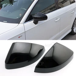 2pcs For Audi A3 S3 8V RS3 Car Rearview Mirror Cover Cap Shell Housing door side wing mirror cover 2013 2014 2015 2016 - 2019