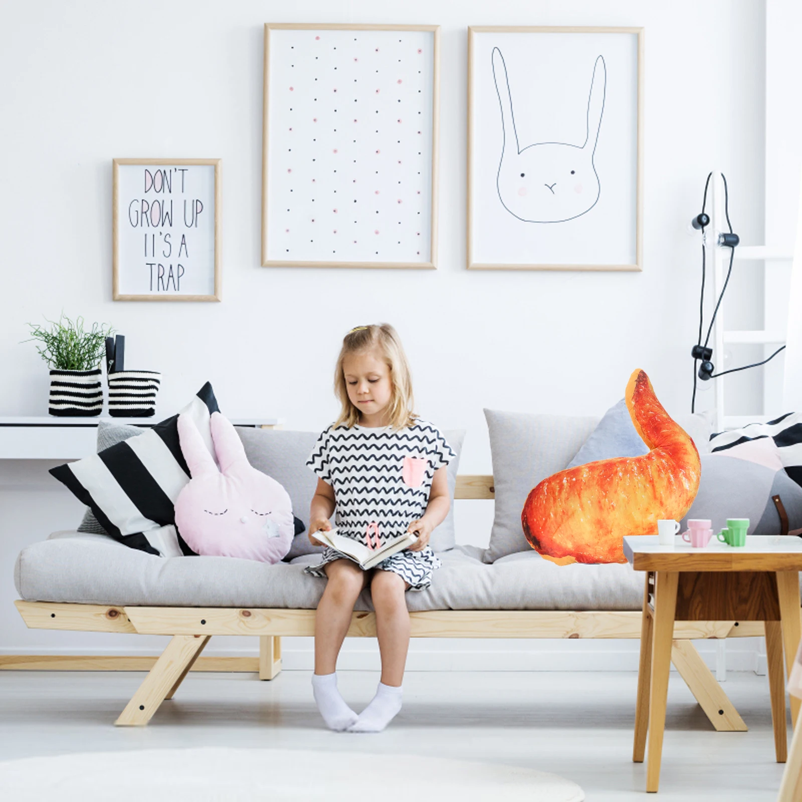 

Chicken Wing Pillow Throw Pillows for Couch Wings Decor Pillkw Pp Cotton Office