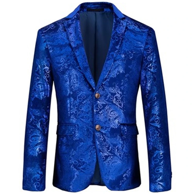 2023 Fashion New men\'s Casual Trend Flower Suit/maschile Slim fit blazer giacca cappotto stampa Dress