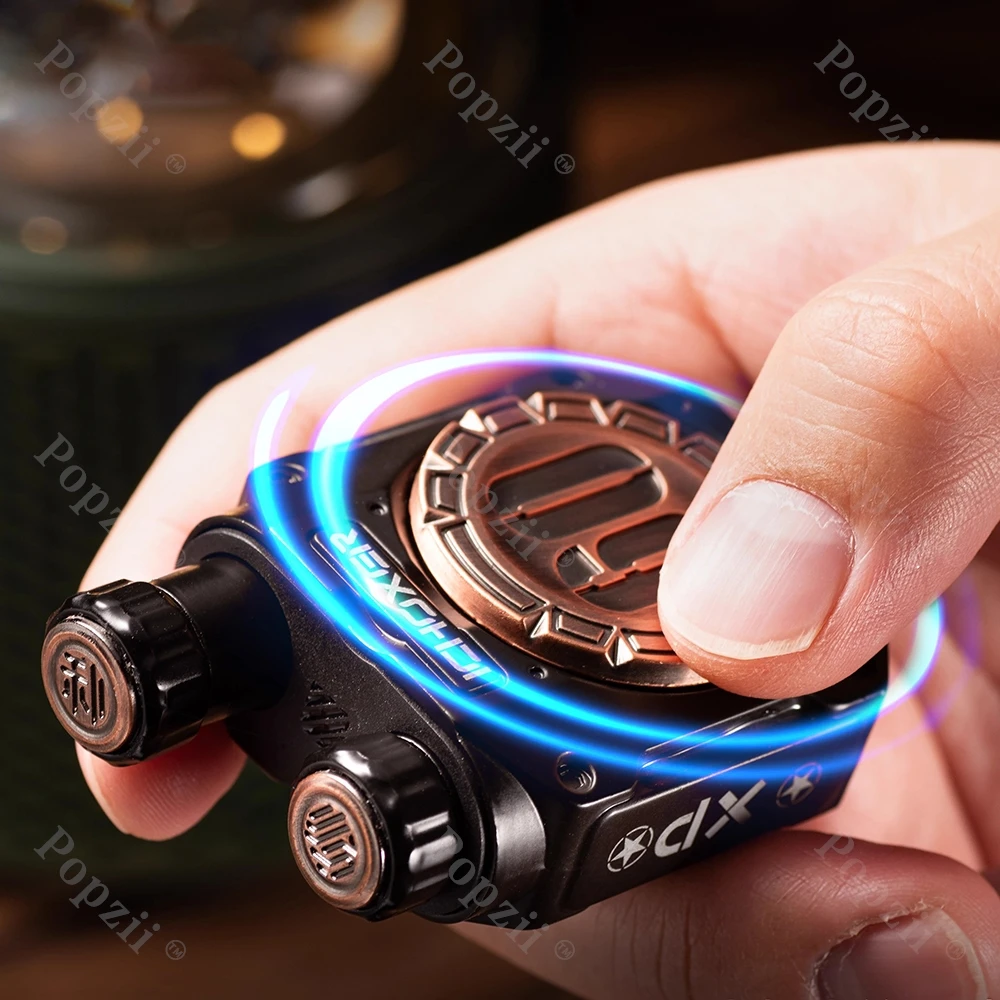 YUWU EDC ツインリンクスナップコイン フィジェットスピナー 多様な遊び方 フィジェットトイ クールなガジェット 大人用 ストレス解消おもちゃ