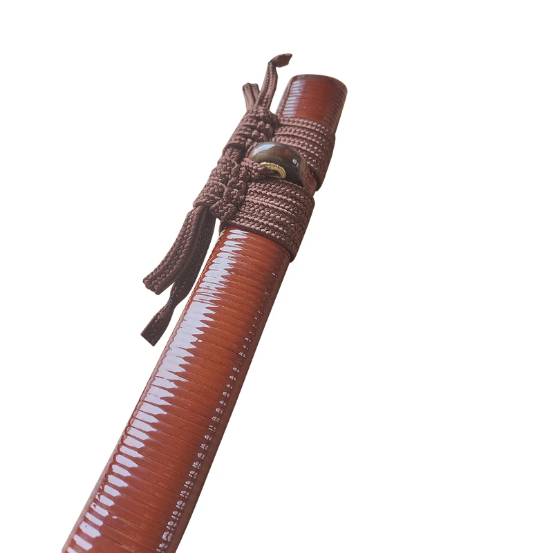 The Mountings of Japanese Swords, Koshirae,Katana Saya, Wooden Inner, Cane Full Wrapping,Brown Buffalo Horn, Can Custom