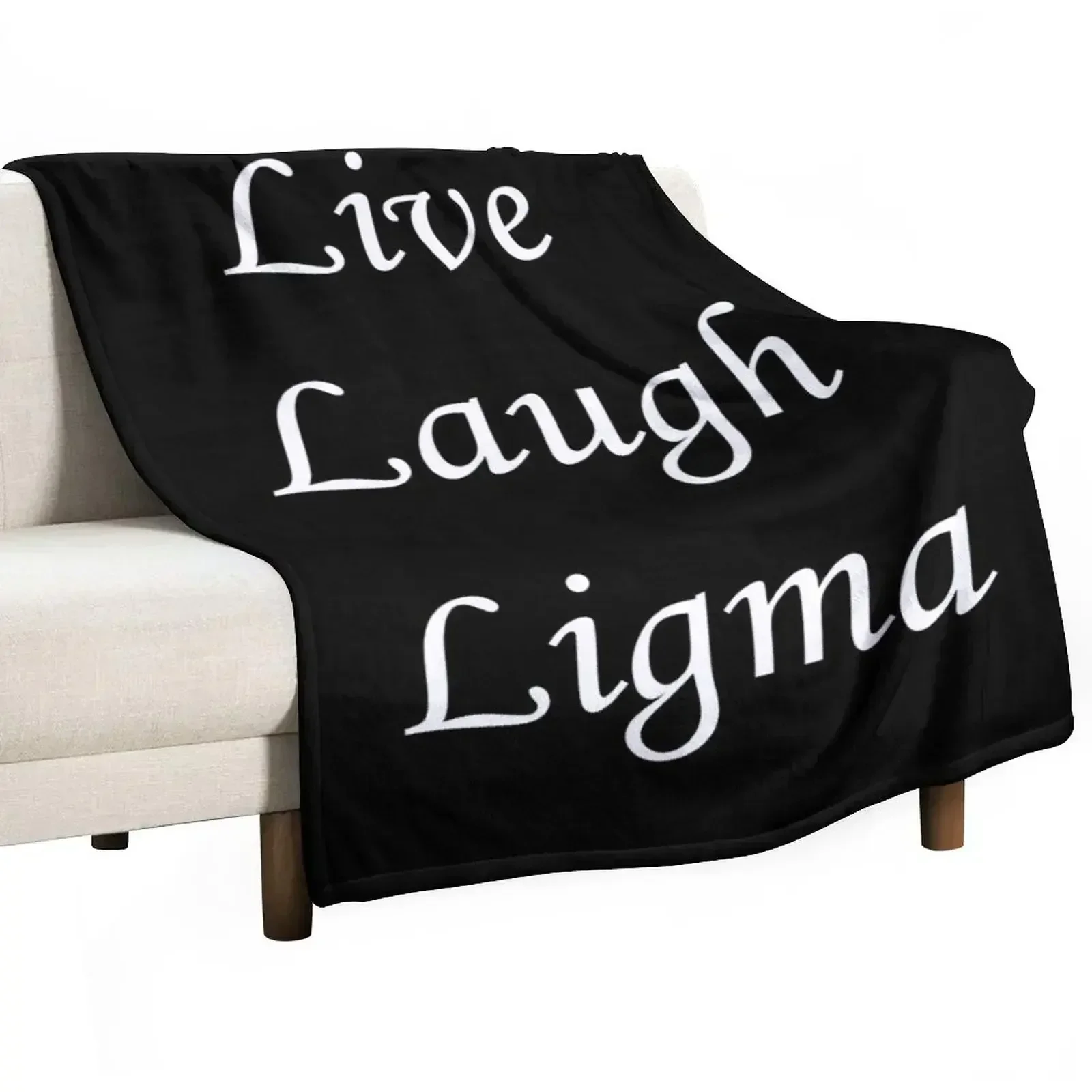 Live Laugh Ligma Throw Blanket Sofas Decorative Sofas Plush Vintage Blankets For Bed blankets and throws Blankets