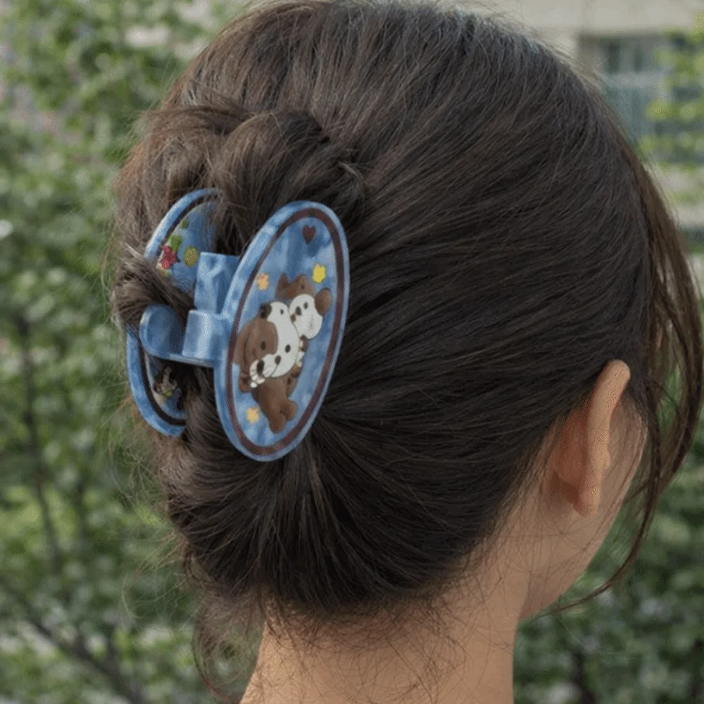 

Funny Rabbit Bear Acetate Hair Claw Headwear Puppy Cartoon Animal Hair Clip Creative Hair Accessories Geometry Shark Clip Female