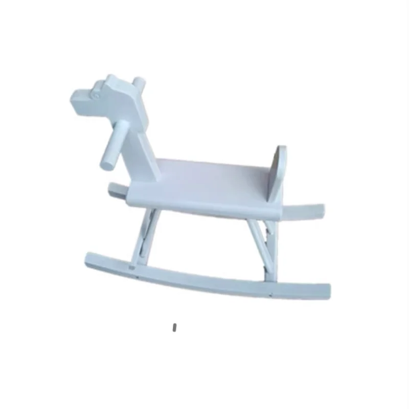 

Baby Banquet Toys Solid Wooden Decorative Wood Rocking Horse Children's Room Decoration Photography Props Playable