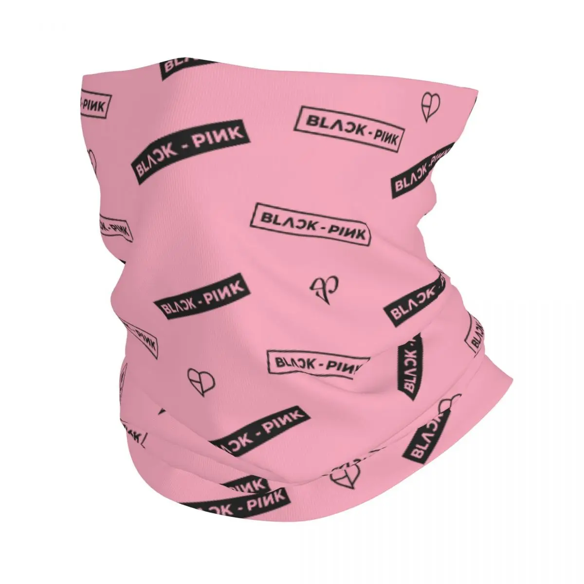 Custom Black Pink Dance Group Bandana Neck Gaiter for Hiking Running Men Women Wrap Scarf Cute Kpop Headband Warmer