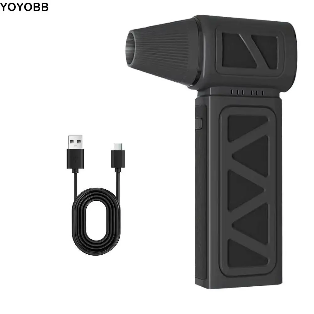 

130000 RPM Mini Turbo Jet Fan Brushless Motor High-speed Electric Air Duster Wireless Powerful Airflow Handheld Violent Fan