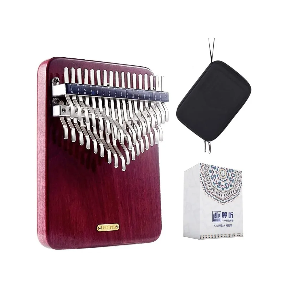 34 keys Thumb Piano Mbira Finger Piano Gift for Kids Adult Beginners Professional（LT-K34V,snow whisperer)