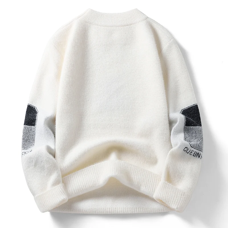 Maglione di alta qualità da uomo Casual autunno inverno maglione felpa in pile maglieria top abiti maschili girocollo pullover streetwear