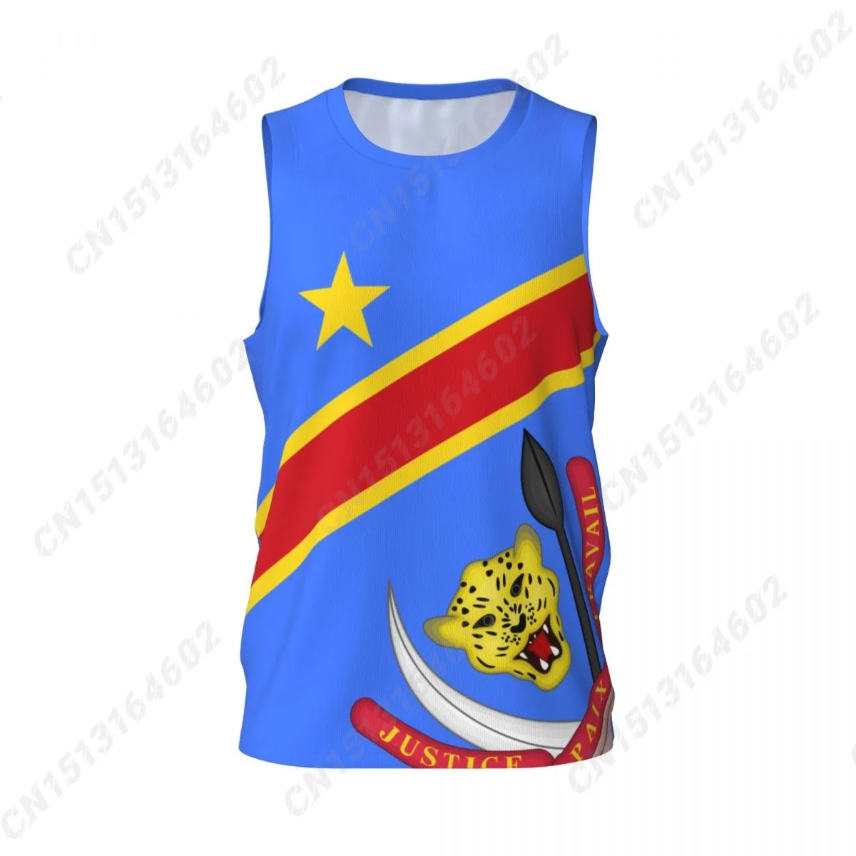 Custom Democratic Republic Of Congo Country Flag 3D Printed Basketball Goat T Shirt Men Summer T-shirt For Running Fitness