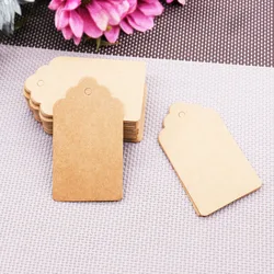 (4*2cm/ 5*3cm/7*4cm) 100pcs Kraft paper tags wedding birthday party gift blank card home DIY bottle handing card DIY paper craft