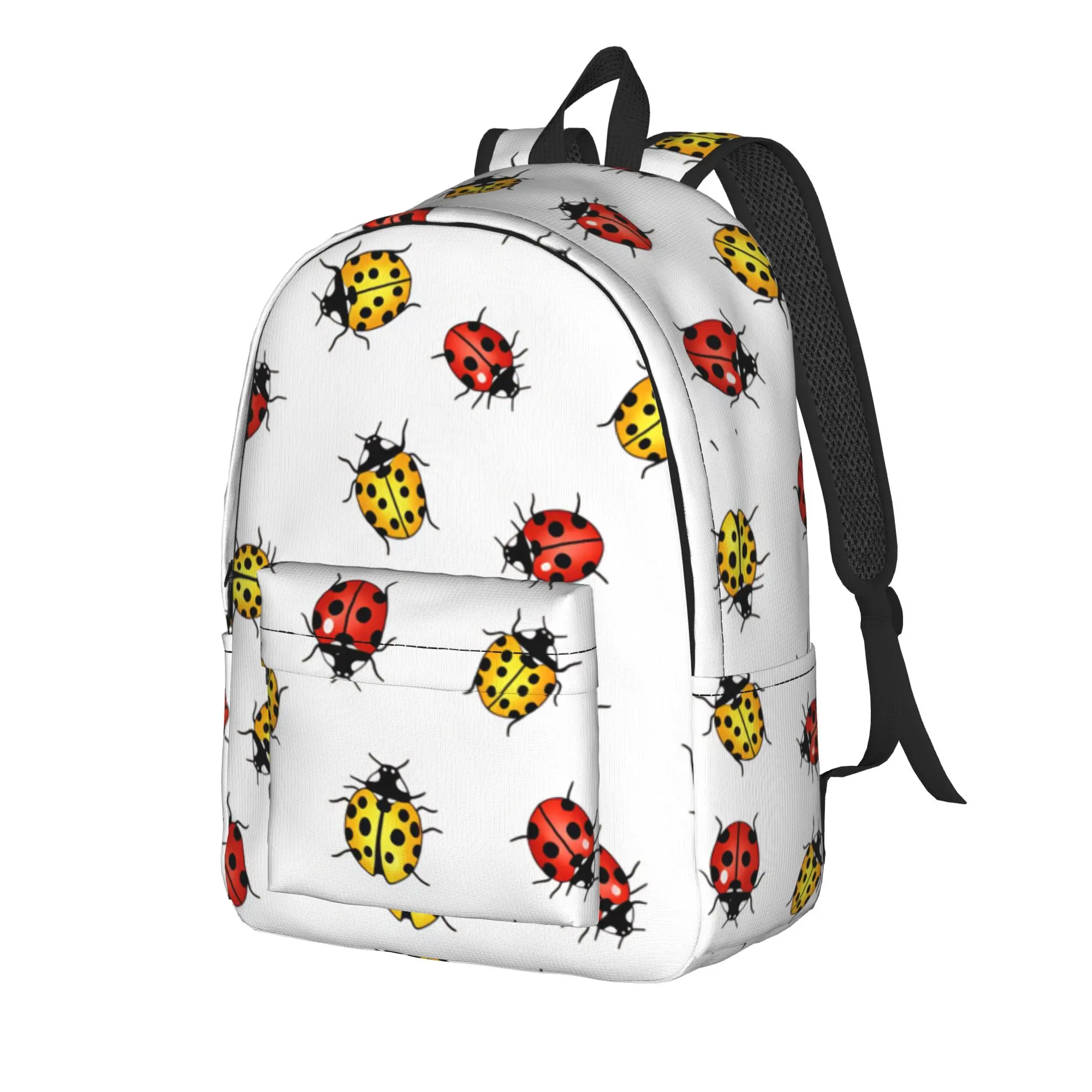 Red Yellow Ladybug Backpack  Modern Backpacks Men Outdoor Print School Bags Design Rucksack