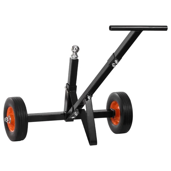 

Heavy-Duty Trailer Dolly, 600lbs Tongue Weight Capacity, Carbon Steel Trailer Mover with 1-7/8 in Hitch Ball and 10 in Solid