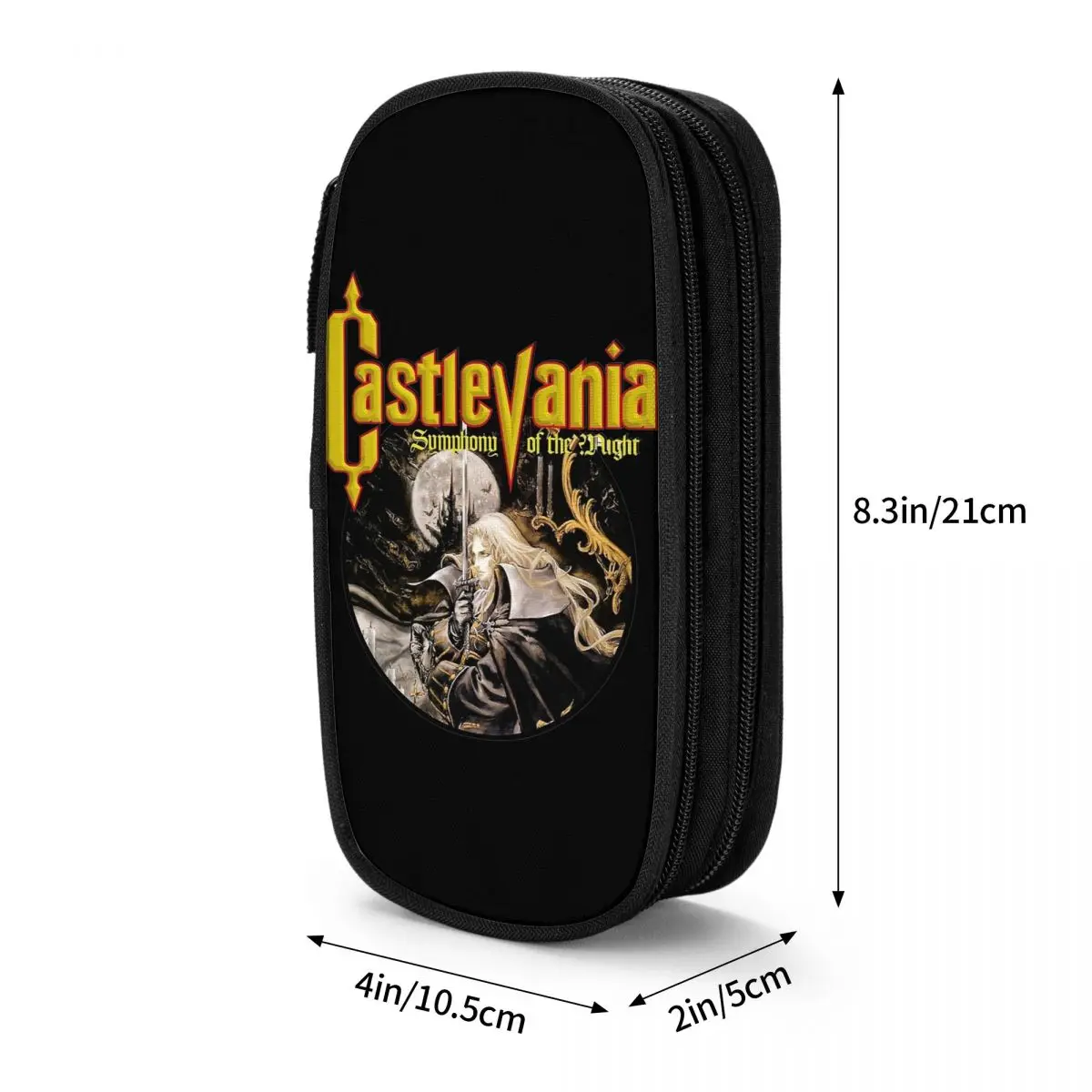 Castlevania Symphony Of The Night Merch estuche de lápices de gran capacidad, suministros escolares para niños, estuche para bolígrafos, regalo de cumpleaños