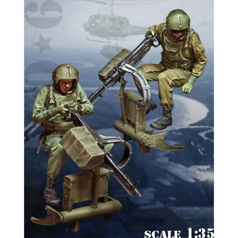 1/35 Scale Resin Figure US Helicopter Door Gunners 2 Figures