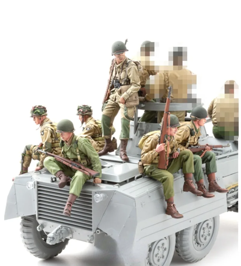 1/16 Scale Resin Figure Assembled Model Kit History Hobby Miniature US Soldier 6-Man Set (excluding tanks) Unassembled unpainted