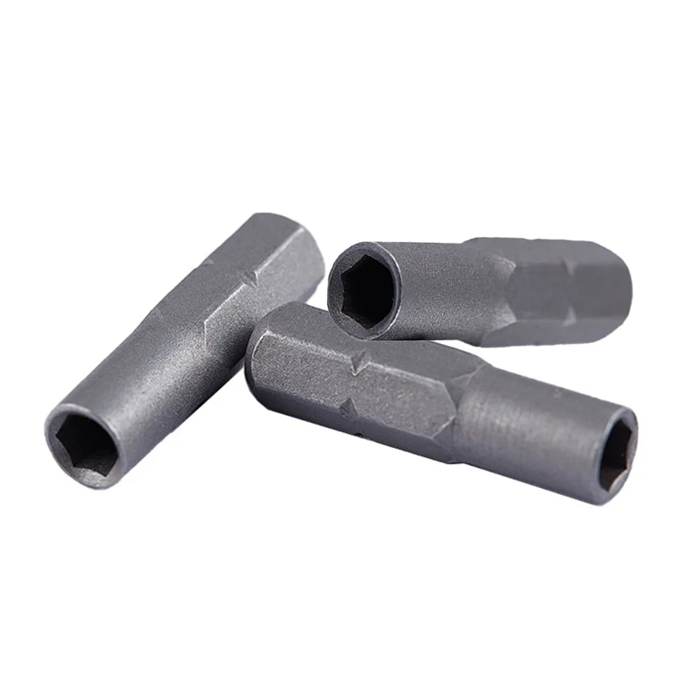 3pcs Bit Adapter 1/4 Inch Applicable 25mm Size Metal Standard 1/4\\\