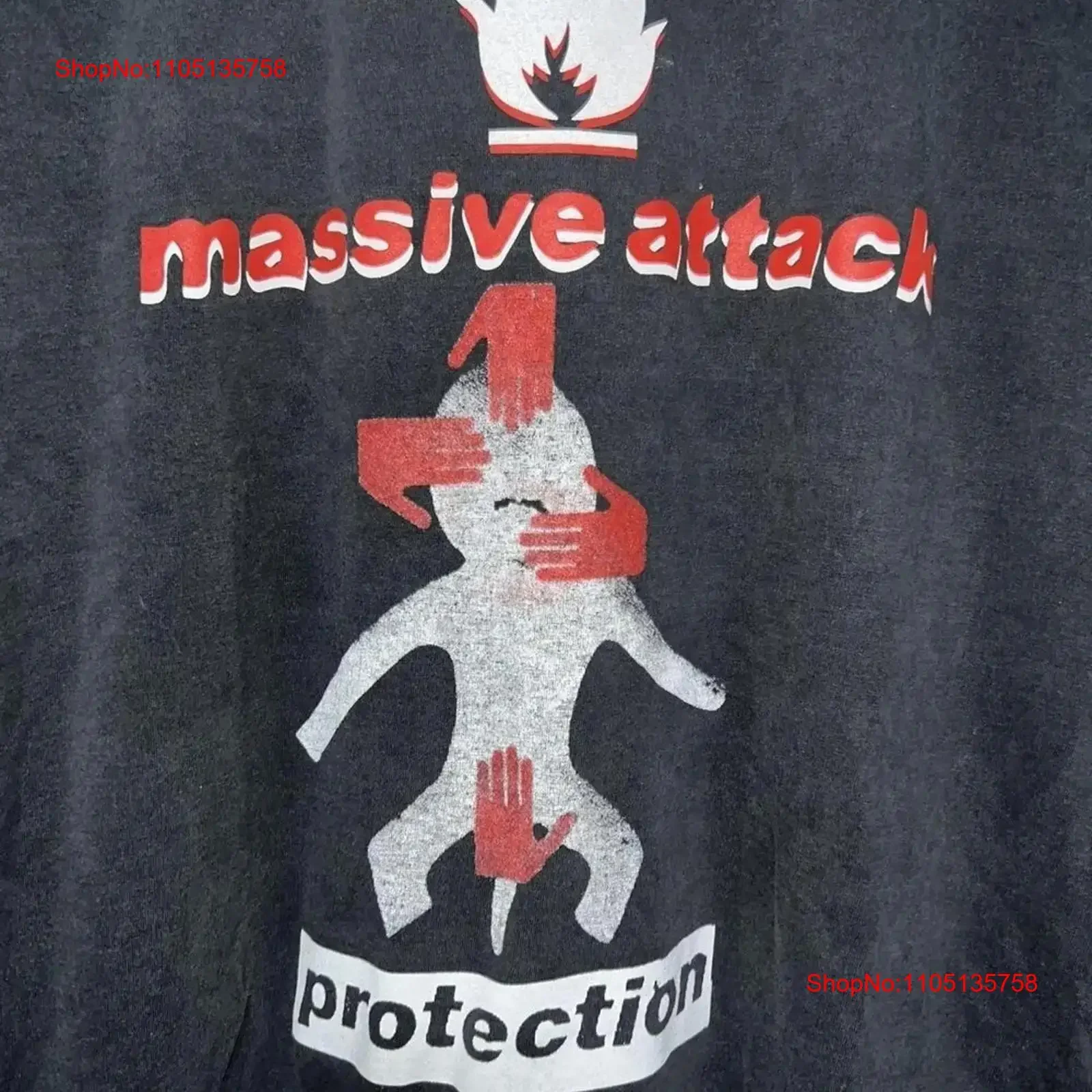 

Футболка Massive Attack Protection 1sideT, винтажный потертый топ полного размера от S до 5xl для повседневного ношения, слегка растянутый, дышащий