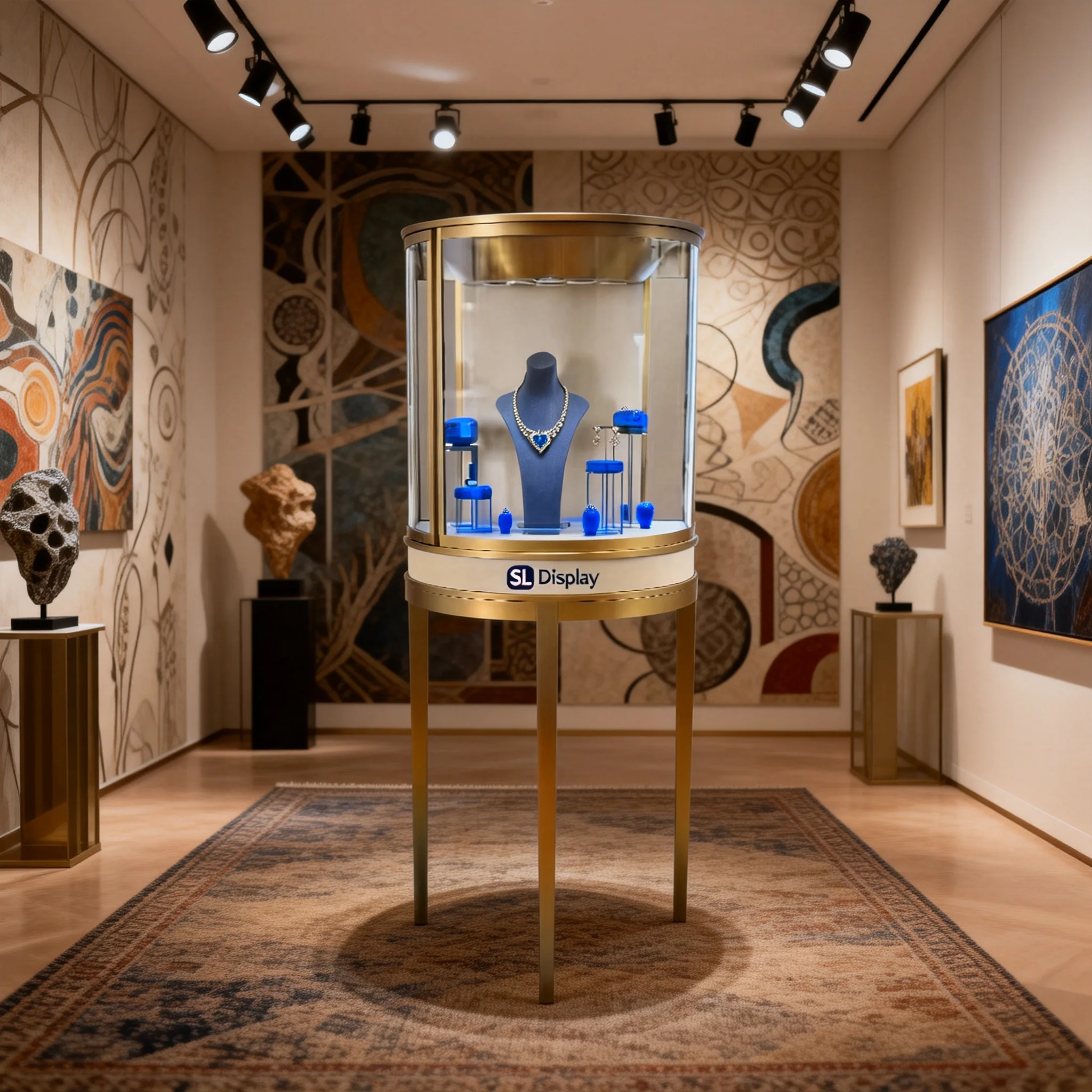 

Customizable 360 Rotated Jewelry Cabinet Jewelry Showcase Display Jewelry Vitrine Showcase