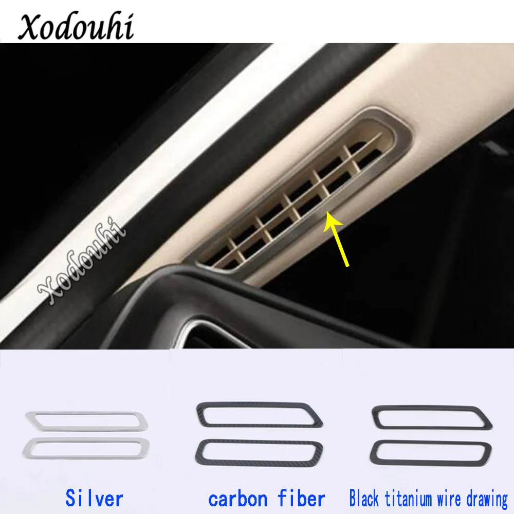 For Ford Explorer U625 2019 2020 2021 Car Styling Sticker Garnish Cover Frame Lamp Trim Front Air Condition Outlet Vent 2pcs