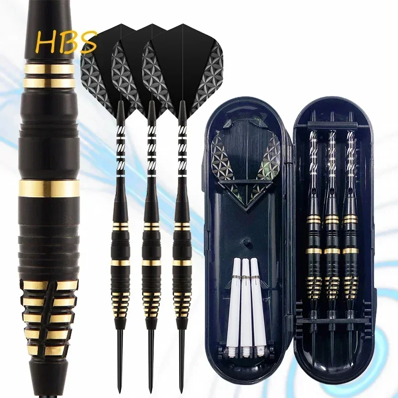 3pcs Professional Dart Set 23 Grams Metal Steel Tip Precision Engraved Brass Barrel Darts with Nylon Shaft Protector Dart Set