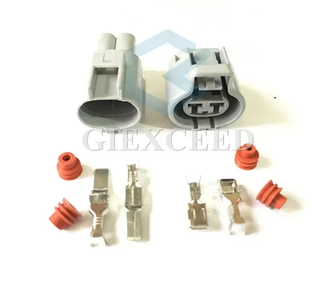 2 Sets Auto 2 Pin AC Assembly 176142-2 76143-6 Electronic Fan Socket Waterproof Connector For Toyota Ford Focus Mazda Haima
