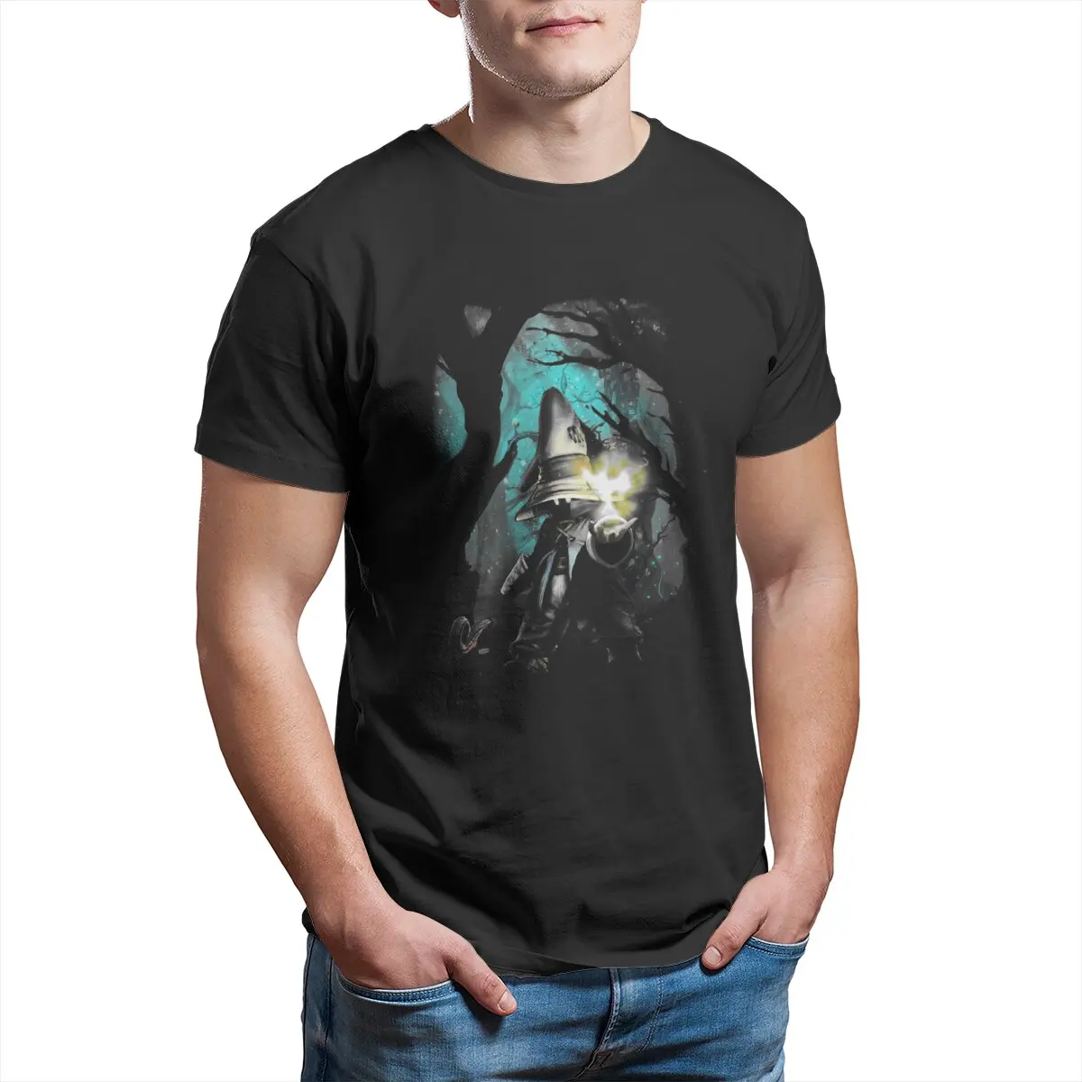 

Vivi Ornitier Black Mage FF9 Unisex T-Shirt vintage Final Fantasy Cloud video game 100% cotton printed mens graphic tshirts