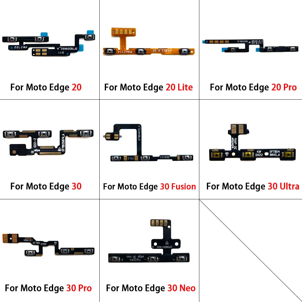Power Volume Buttons Flex Cable For Moto Edge 20 Lite Pro Edge 30 Fusion Neo Ultra  Power ON OFF Volume Up Down Side Button Key