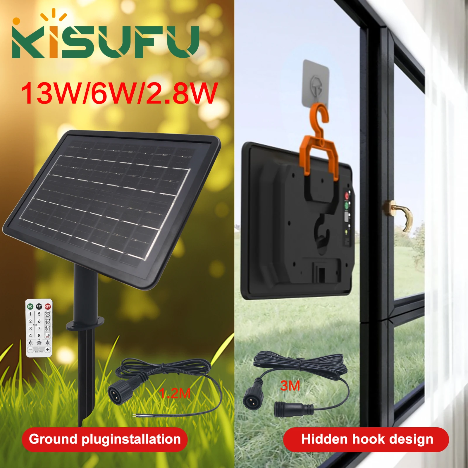 Dimmable Solar Battery Box Lithium Panel Remote Kit 24V 2.8W 6W 13W USB Solar Battery Box Controller For COB LED Lights String