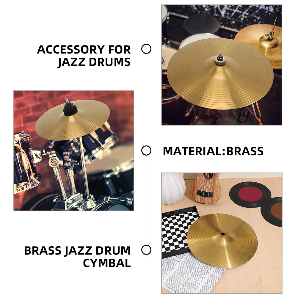 Jazz Drum Cymbals Kit Crash Practice Metal Copper Replacement Music Instrument Musical