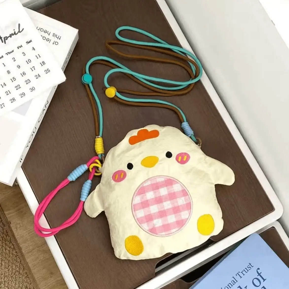 Cute  Dyeing Color Mobile Phone Bag Lightweight Nylon Crossbody Bag for Teen Girls And Boys Fashionable Korean Style view 4