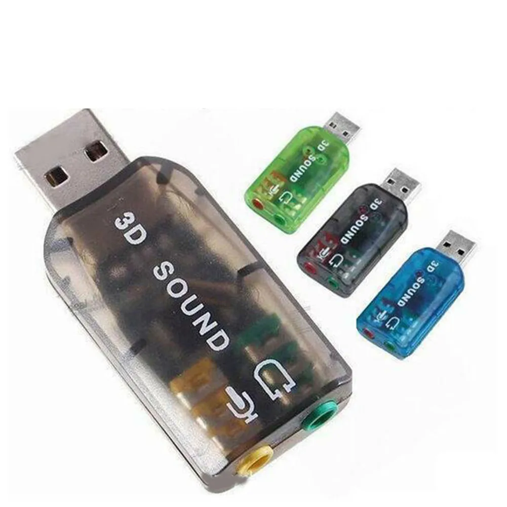 

5.1 Channel USB External Audio Sound Card Mic Record Speaker Headphone Adapter Computer Accessory