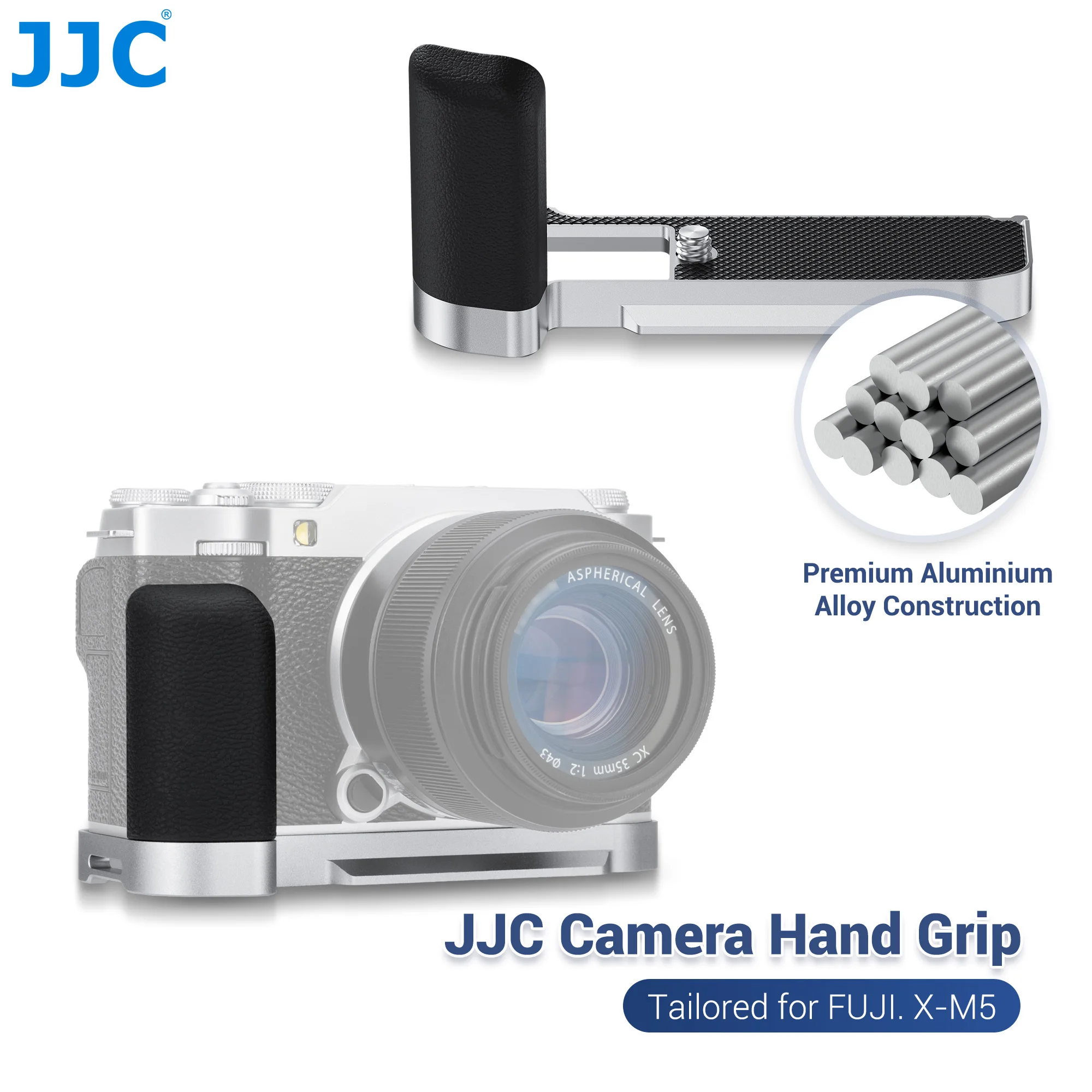 

JJC L-Shape Bracket Handle for Fujifilm Fuji X-M5 XM5 Camera with Built-in Arca Quick Release Plate