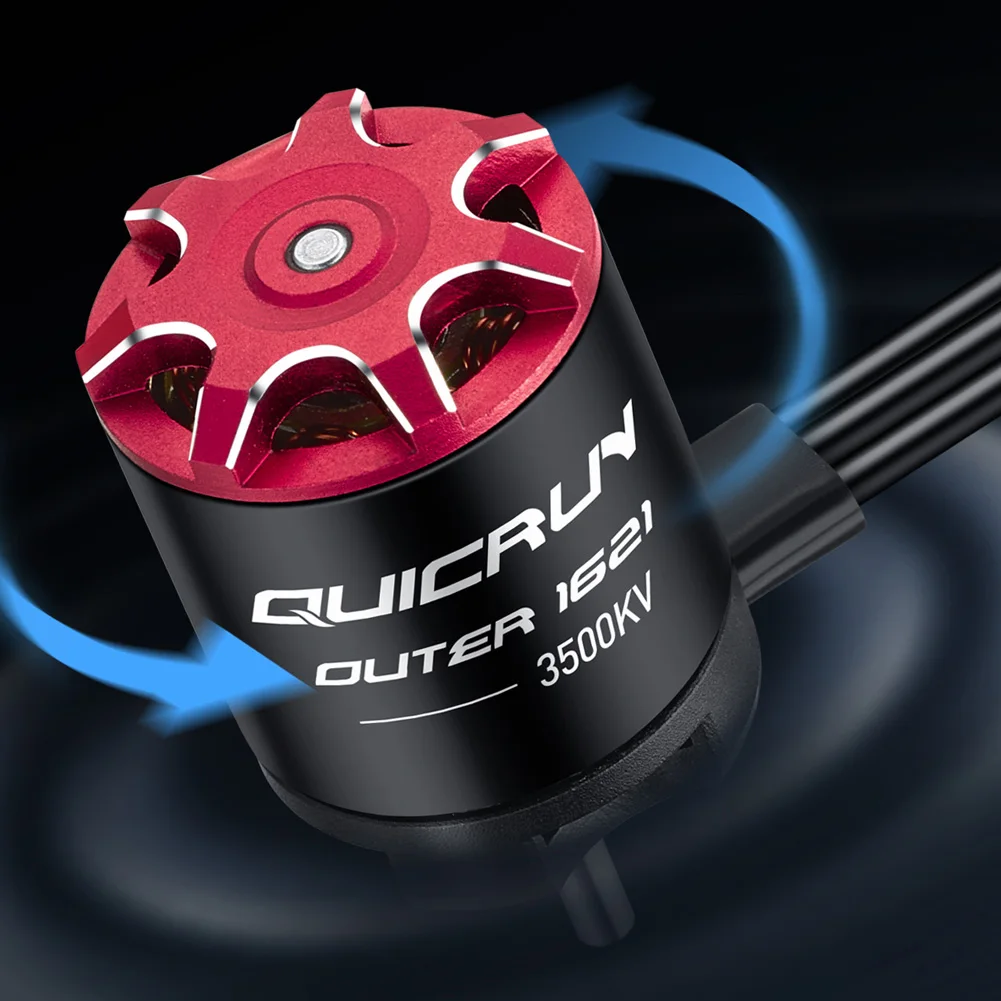 Hobbywing QuicRun Outer 1621 SL Sensorless Brushless Motor 3500KV 2-3S Suitable for 1:24 RC Car Crawlers Upgrade Accessories