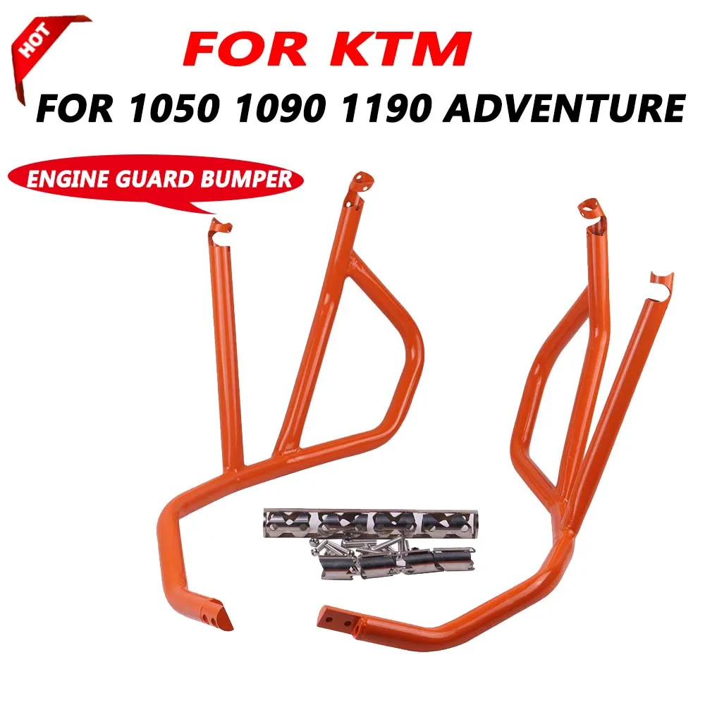 For KTM 1050 1090 1190 Adventure ADV R 2013-2019 Motorcycle Upper Crash Bar Engine Guard Bumper Stunt Cage Frame Protector Black