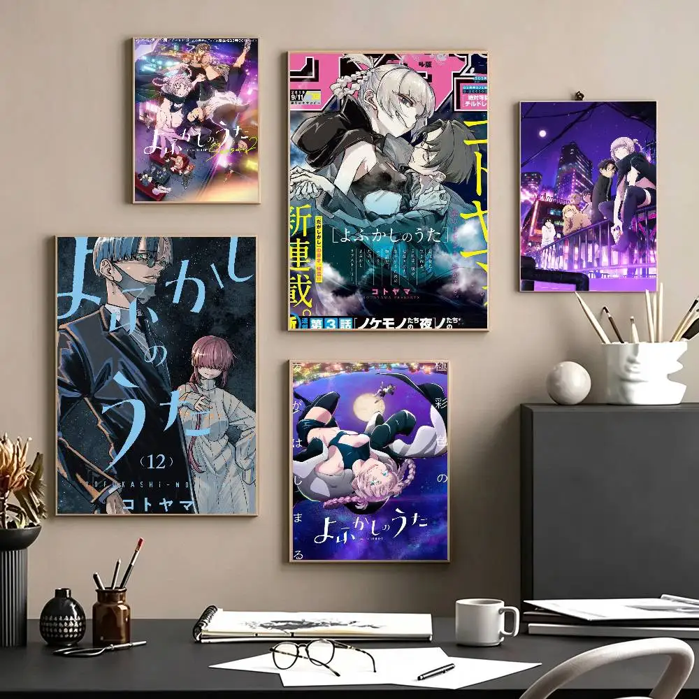 Anime C-Call Of The Night Comic Poster Self-adhesive Art Waterproof Paper Sticker Coffee House Bar Room Wall Decor