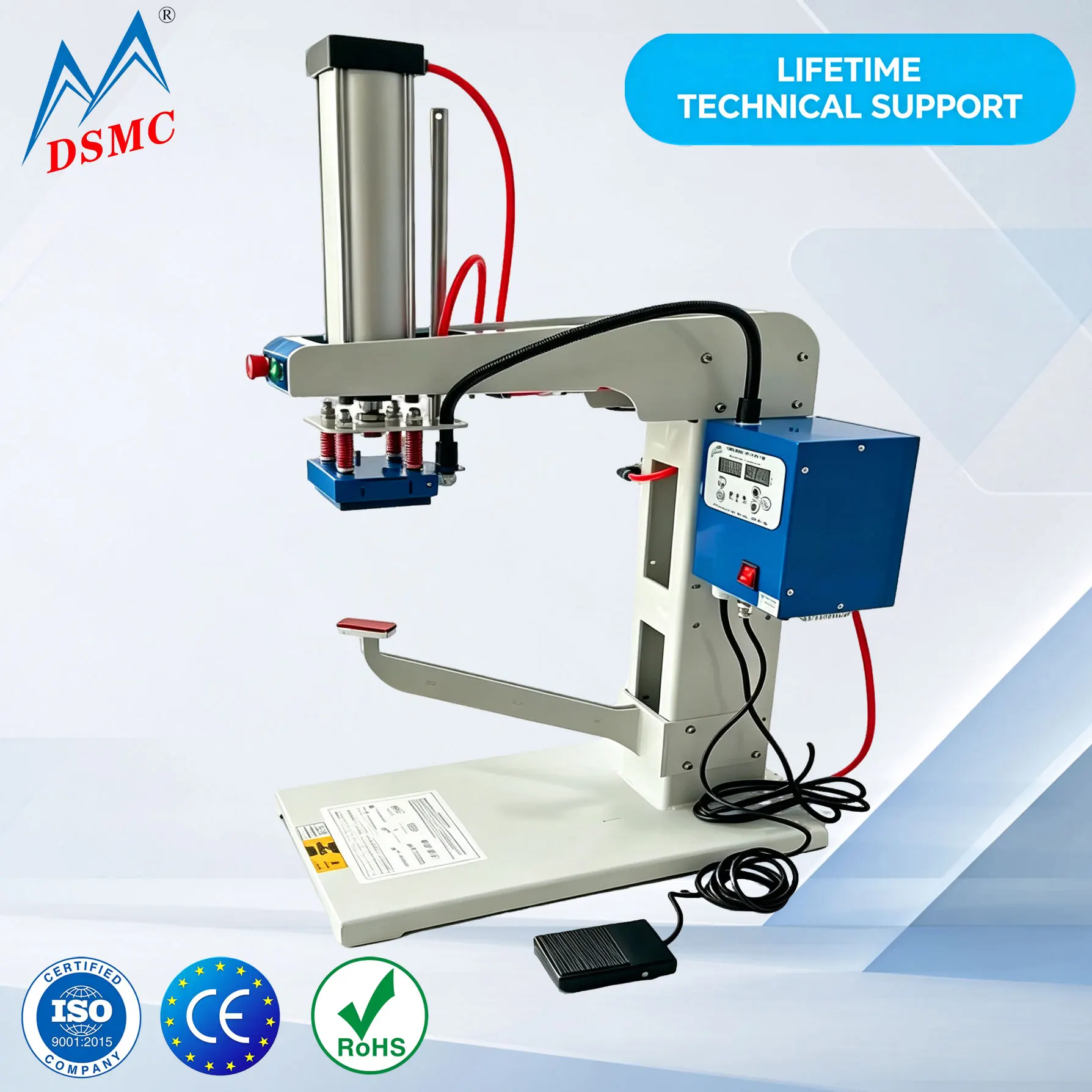New Pneumatic Shoe Heat Press Machine for Footwear Logo Printing Heel Label Transfer with Replaceable Platen Custom