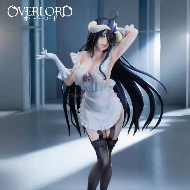 In Stock 1/7 elCOCO Overlord Albedo Maid Costume Version Anime Figure Black Lace Style Desktop Cute Trendy Toy Collection Model
