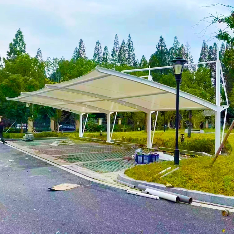 Customizable 10x20 FT Heavy Duty Steel Structure Car Shed Auto Garage Metal Carport Polycarbonate Sheets For Car Parking Sheds