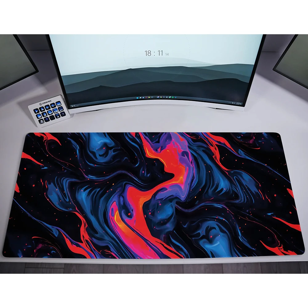Strata Liquid Mousepad Large Red Mouse Mat Laptop Gamer Office Computer Desktops Carpet Gaming Mousepad Xxl Deskmat Keyboard