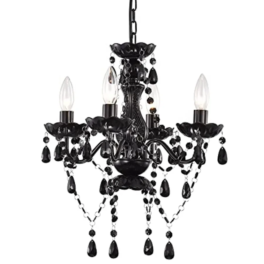 Chelier Small Crystal Chelier Lighting Mini Acrylic Cheliers 4 Light Modern Pendant Light Fixtures for Bedroom