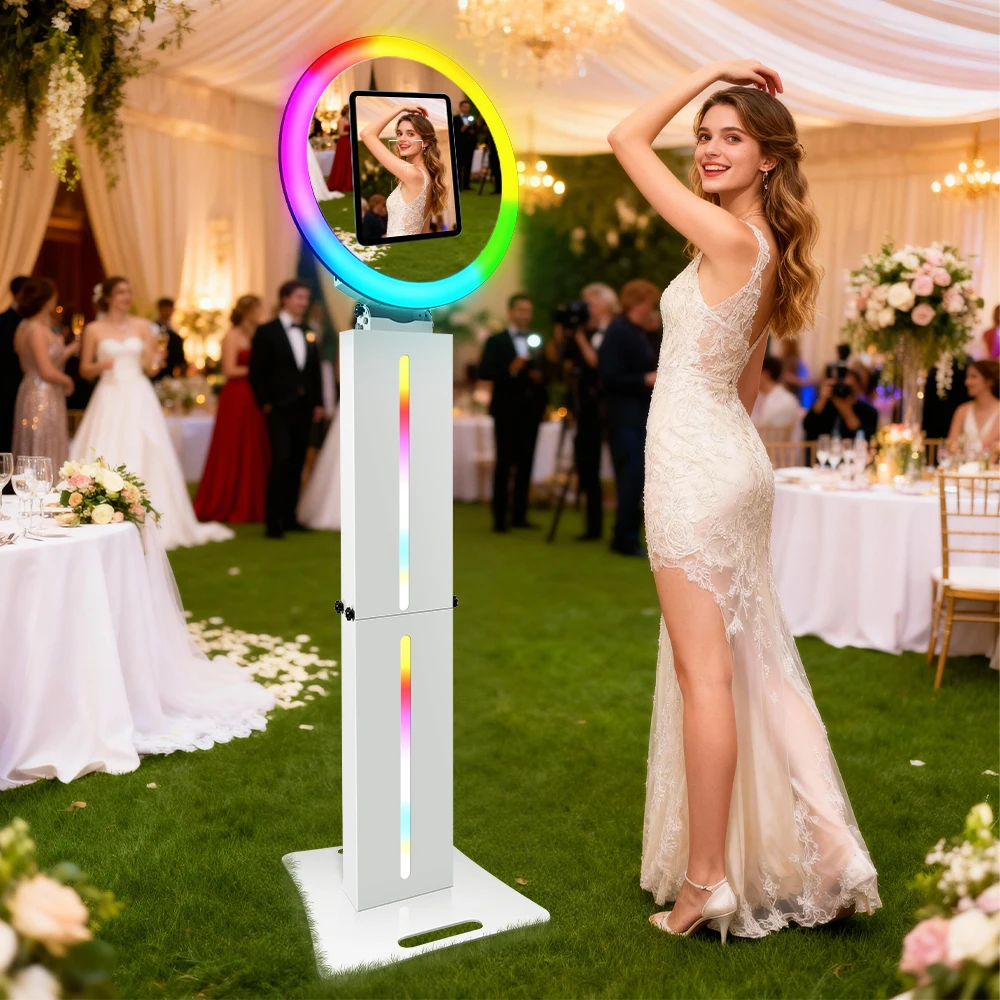 

Wedding Photo Booth iPad Quick Install Compatible with 12.9' iPad Photobooth With Ring Light Photobooth Machine