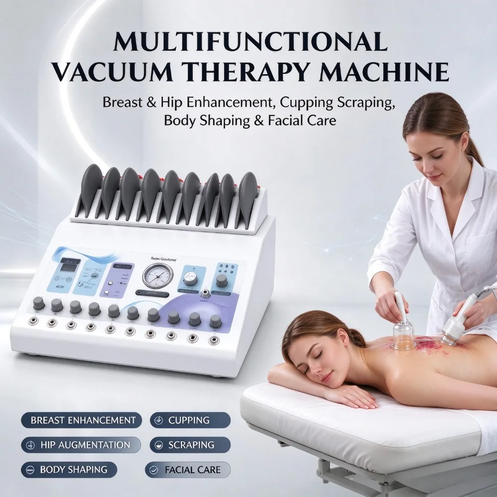 Multifunctional Vacuum Therapy Machine, Breast & Hip Enhancement, Cupping Scraping Body Shaping Facial Care