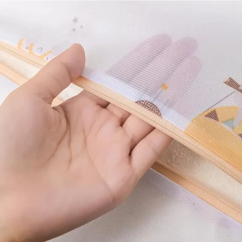 

Foldable polyester travel zipper cloth laundry bag underwear storage washing high-quality laundry bag