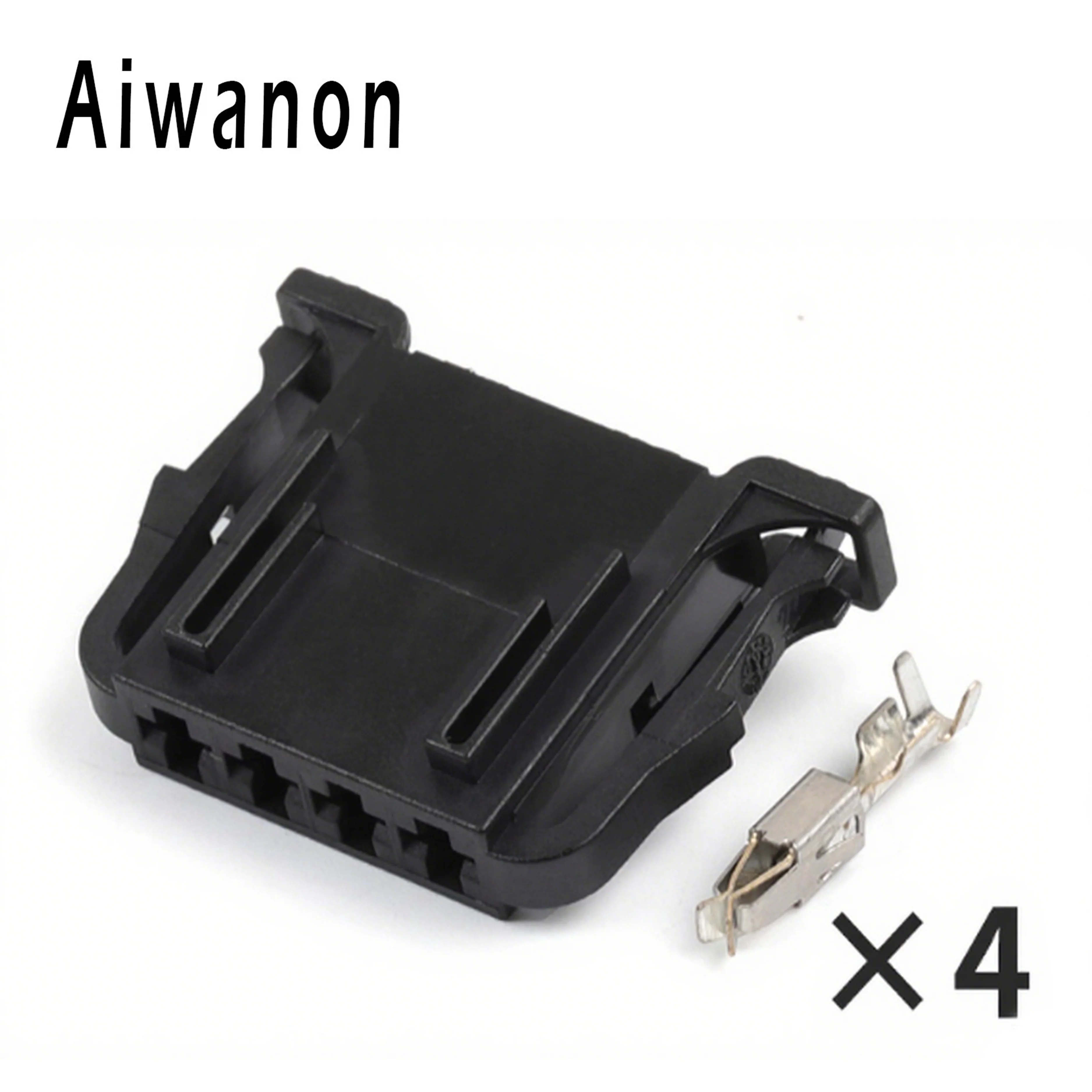 1 Set 4 Pin Car Door Woofer Plug Brake Light Tail Lamp Electronic Connector Wire Harness 4D0972704